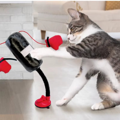 Interactive Cat Boxing Toy Cat Punching Bag Self-Standing Play Gym for Kittens Stress Relief Cat Toy Durable Scratch Trainer