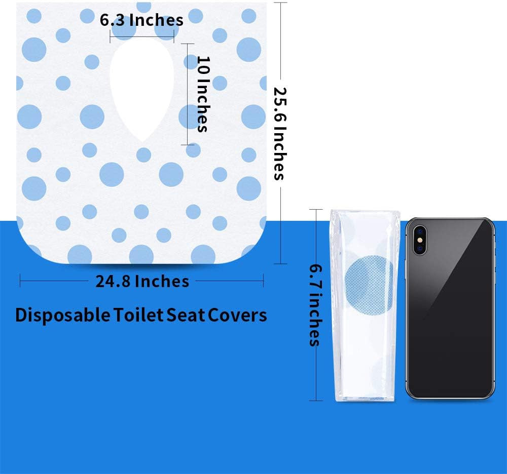 Toilet Seat Covers Disposable,  Extra Large Portable Potty Seat Covers for Toddlers, Soft and Waterproof Travel Potty Training Seat for Kids with Individually Wrapped, 18 Count (Pack of 1)