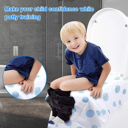 Toilet Seat Covers Disposable,  Extra Large Portable Potty Seat Covers for Toddlers, Soft and Waterproof Travel Potty Training Seat for Kids with Individually Wrapped, 18 Count (Pack of 1)
