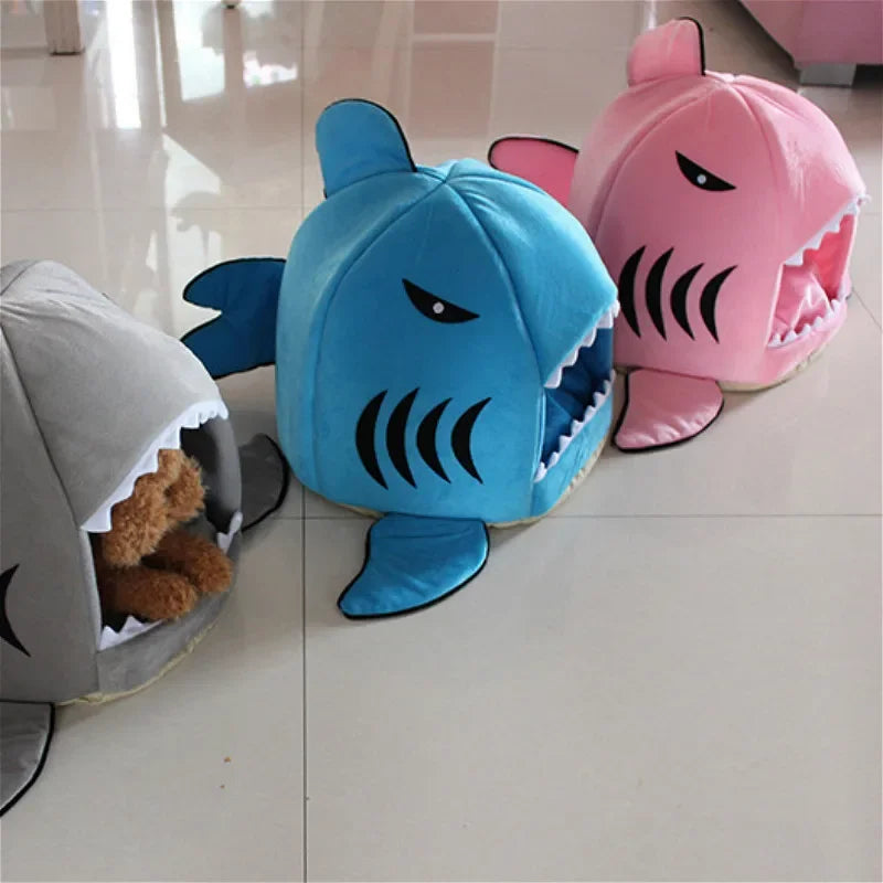 Shark Attack: The Purr-fect Kitty Cuddle Cave for Tiny Toothless Tigers and Snuggly Sea Puppies!