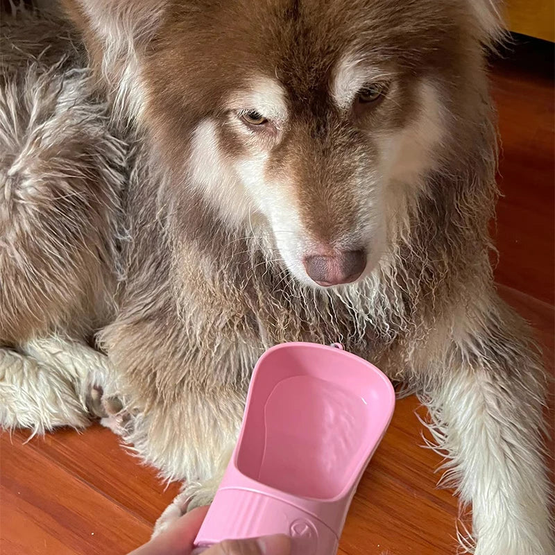 Portable Dog Water Bottle with Food Container Travel 2 in 1 Pet Water Dispenser for Small Large Dogs Cat Labrador Drinking Bowls