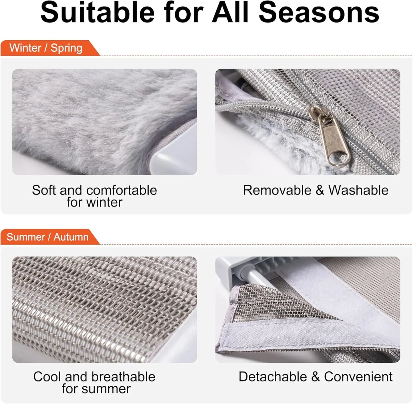 Cat Window Large 55X35Cm Adjustable Cat Window Bed Lying Seat with 2-Sided Cushion Sturdy Holding up to 18Kg