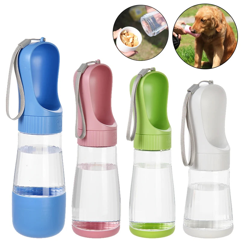 Portable Dog Water Bottle with Food Container Travel 2 in 1 Pet Water Dispenser for Small Large Dogs Cat Labrador Drinking Bowls