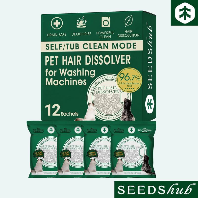 Seedshub Pet Hair Dissolver- Hair/ Pet Hair Remover,For Washing Machines, Pet Hair Removal, for Dog and Cat, Pet Owner Essentials, Washing Machine Cleaner, for Top and Front Load, Deep Cleaning, Deodorizer, Household Items, Home