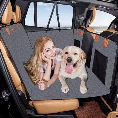 Seat Cover 2024 New Design Large Pet Back Seat Extender Car Backseat Protector Hammock Dog Car Seat Cover Hard Bottom for Travel